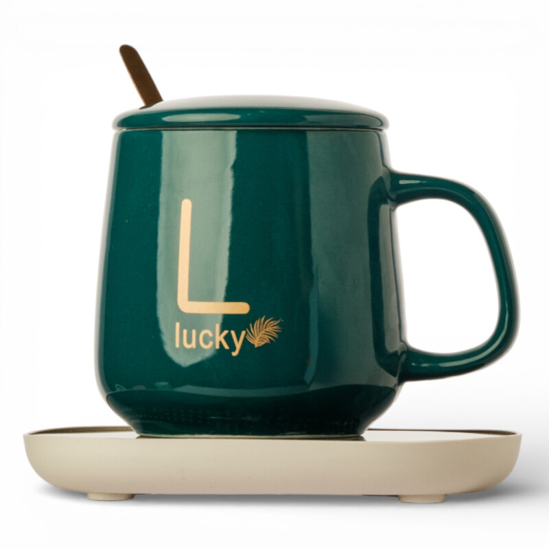 Taza De Café, Té, Eléctrica Usb De 55 Grados, Caja Regalo Verde