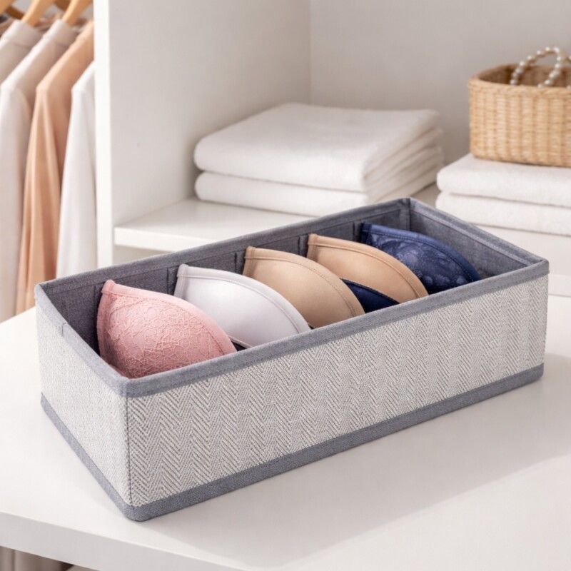 Organizador con divisiones 32x16x9cm GRIS