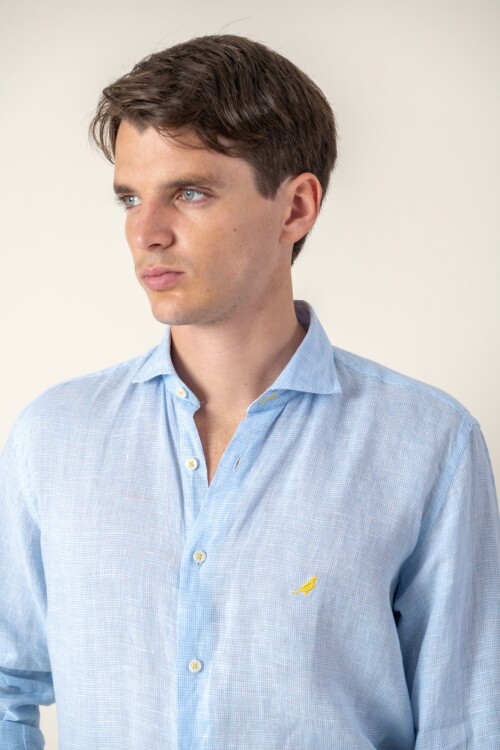 Camisa Lino Slim Fit Derby