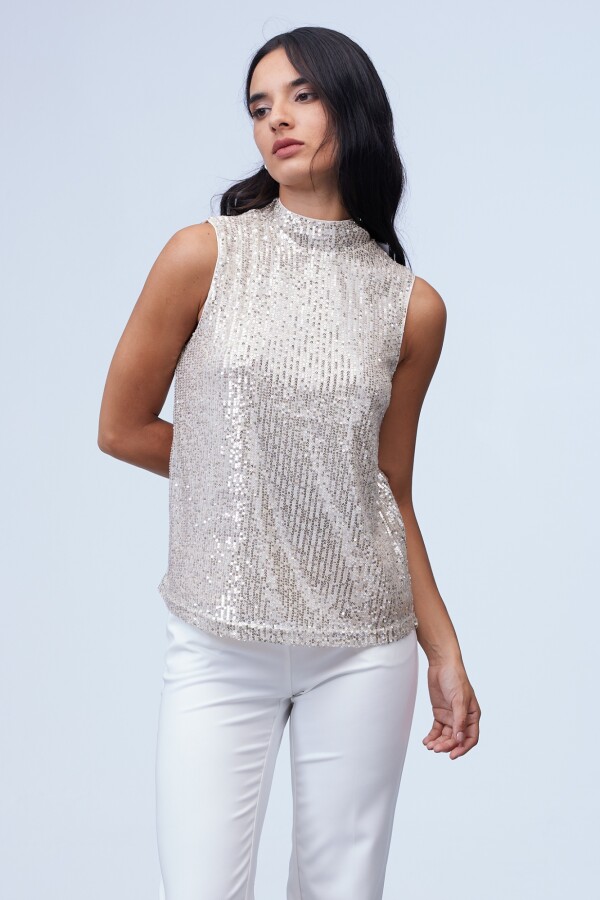 Blusa Lentejuelas BEIGE