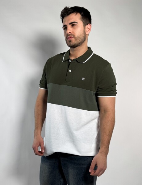 Remera polo pique combinada Costa Verde