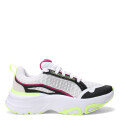 Championes de Mujer Puma Softride Divine Running Blanco - Negro - Fluor