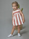 Vestido Rayas Tirantes Naranja