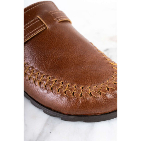 Zueco Trenzado Cuero Whisky