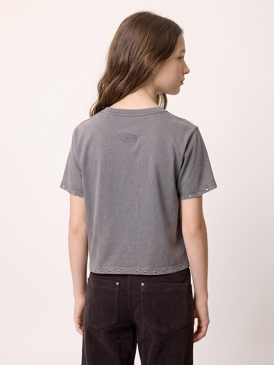 T-SHIRT M/C CIELITO TEEN DIXIE Gris Piedra