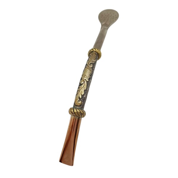 BOMBILLA CRIOLLA PLATA Y ORO 34 plateadouniforme
