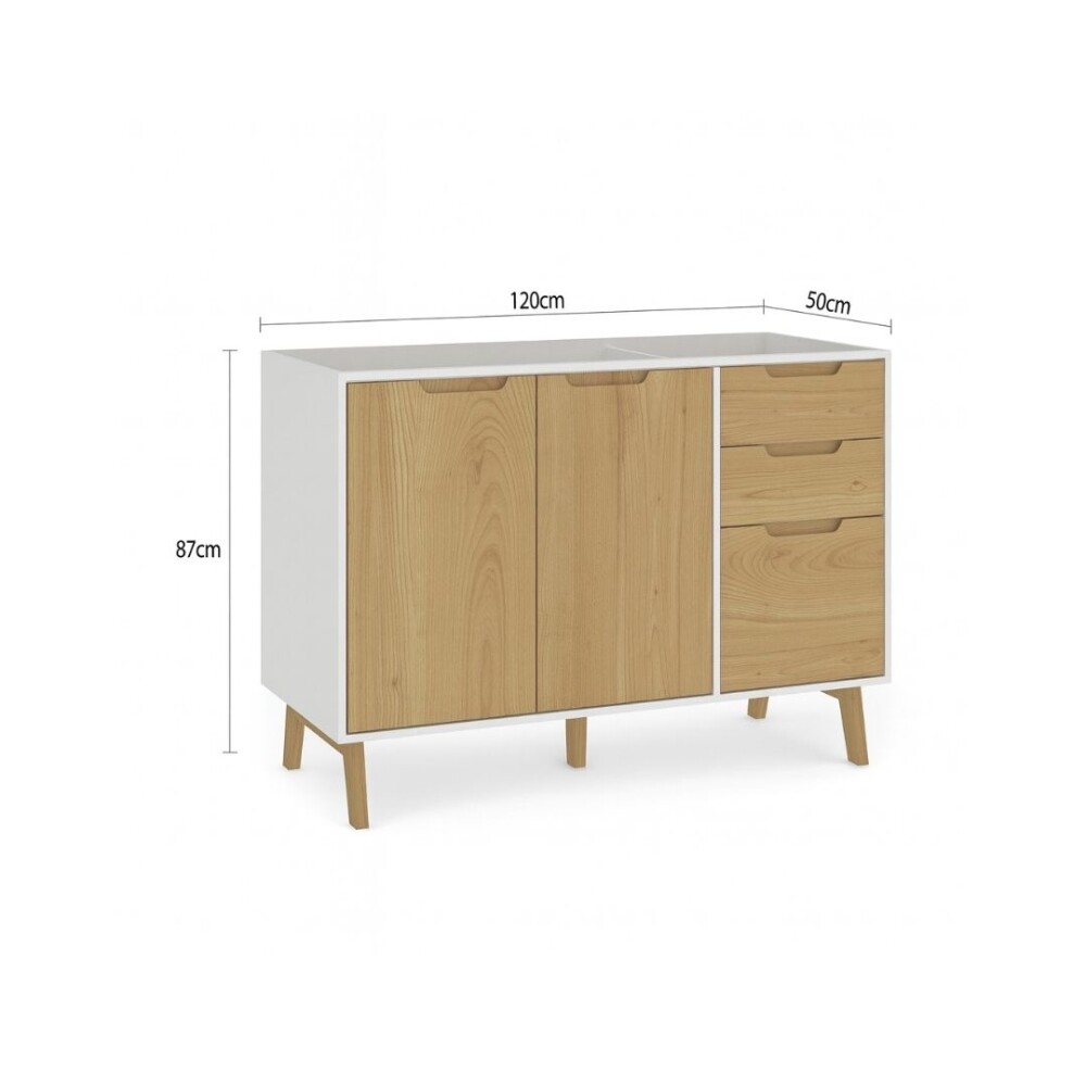BAJO MESADA LINEA WOOD BLANCO