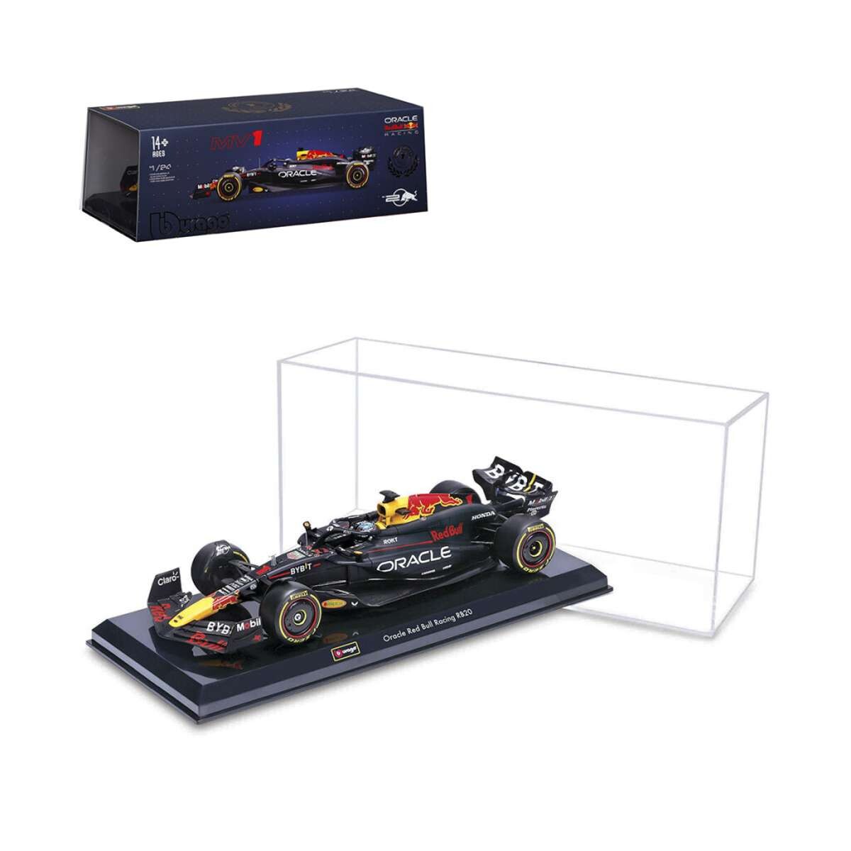 Auto Bburago Formula 1 Red Bull Con Exhibidor Escala 1:24 - Max Verstappen 