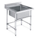 Mesada 0,70m pileton solo en acero inox, c/base y zocalo, desarmable Mesada 0,70m pileton solo en acero inox, c/base y zocalo, desarmable