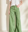 Pantalon Wide Xl Linen Ss26 Verde