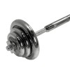 Set De Mancuernas Y Barra Cromadas con Valija Athletic 30Kg Plateado