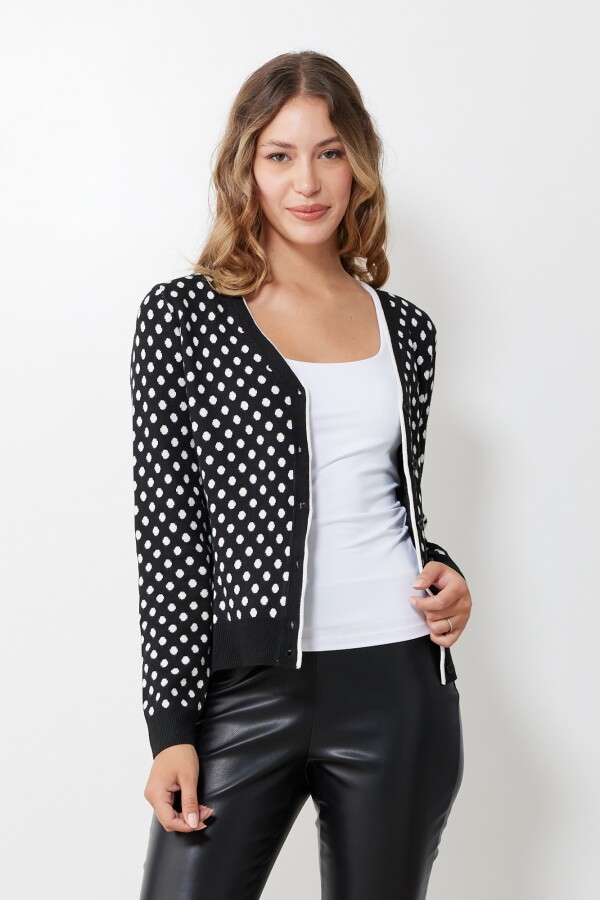 Cardigan Dots NEGRO/BLANCO