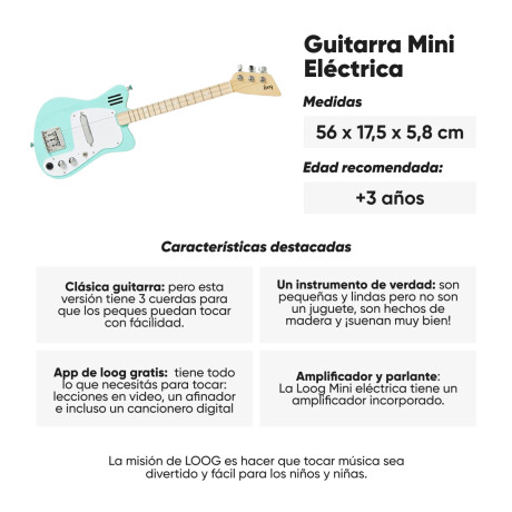 Guitarra Loog Mini Eléctrica - Verde Sc