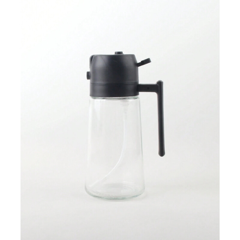Pulverizador spray y dispensador de aceite 2 en 1 negro