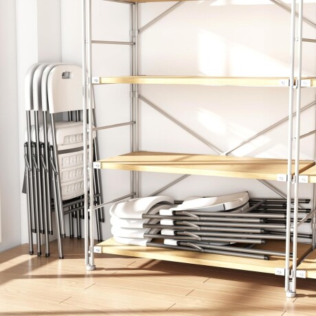 Silla Plegable Metálica Pvc Hdpe BLANCO