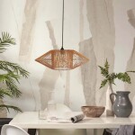 Lampara de techa natural/beige, realizada en fibras cien por ciento naturales Lampara de techa natural/beige, realizada en fibras cien por ciento naturales