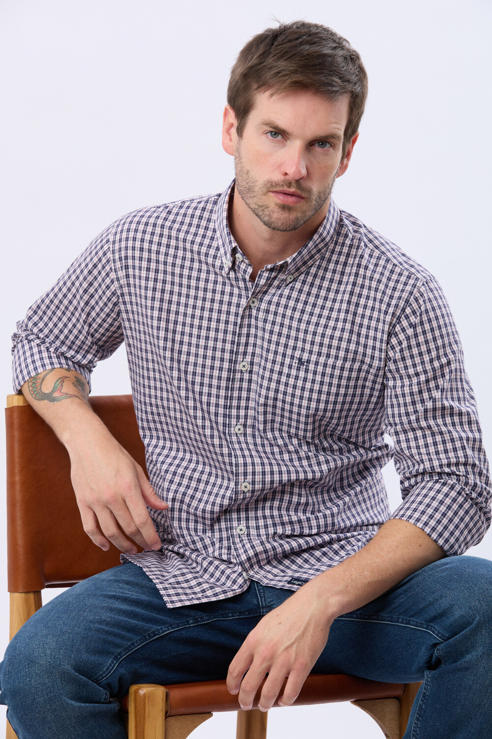 CAMISA SPORT A CUADROS Rojo