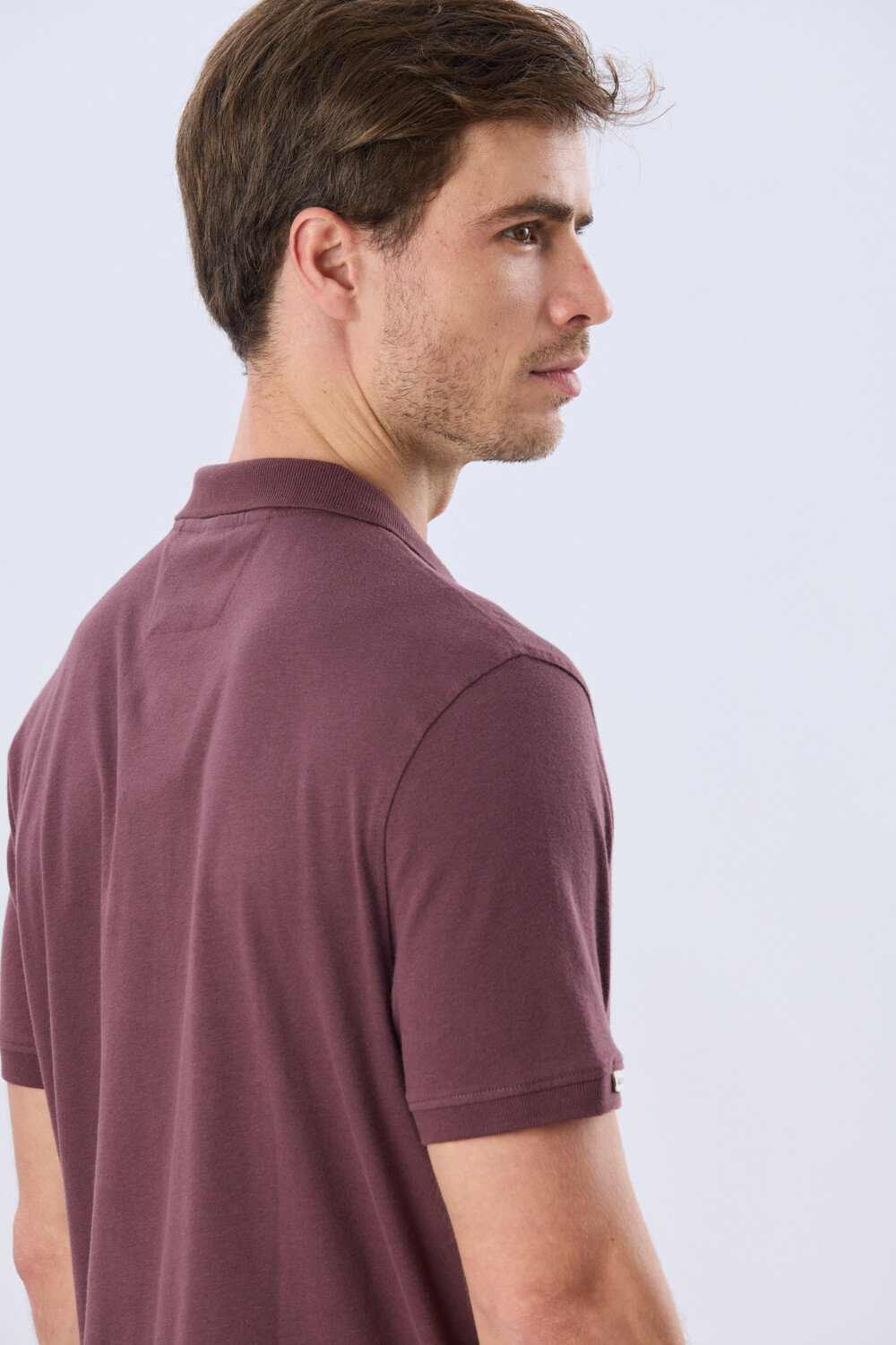 REMERA POLO LISA JERSEY Bordo