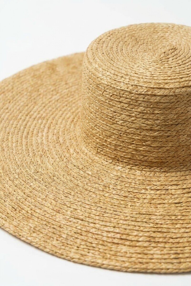 Sombrero rafia tostado