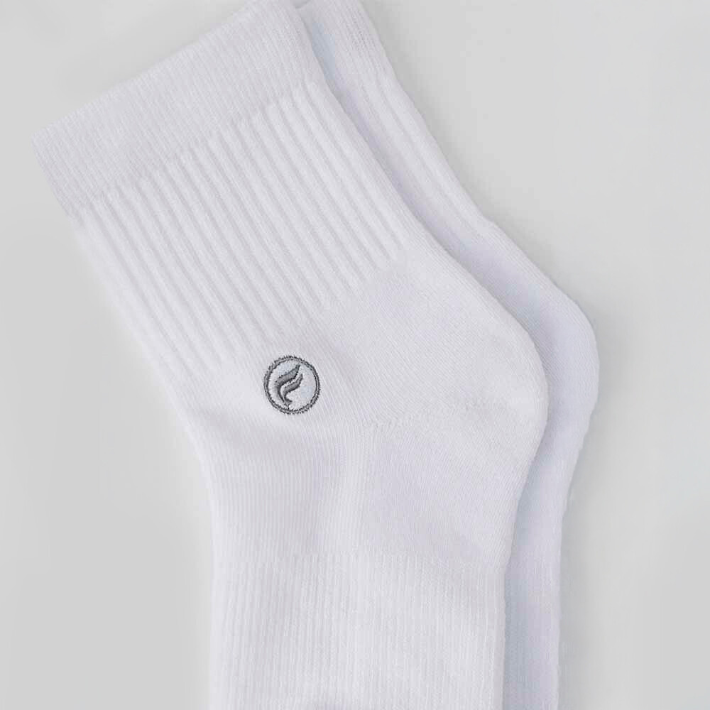 Medias The Everyday Quarter Crew Sock Unisex Classic White