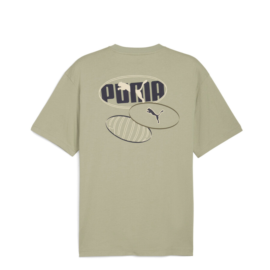 Remera de Hombre Puma Logo Lab Relax Verde