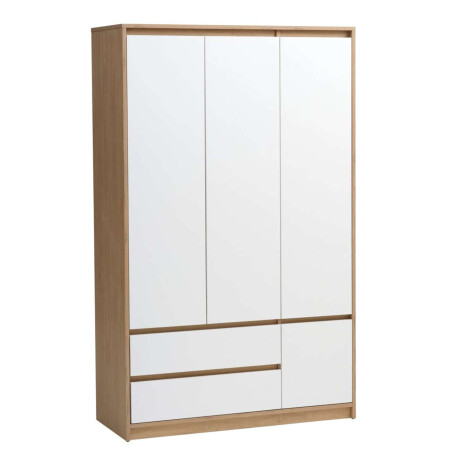 Armario BILLUND 119x193 blanco/roble Blanco