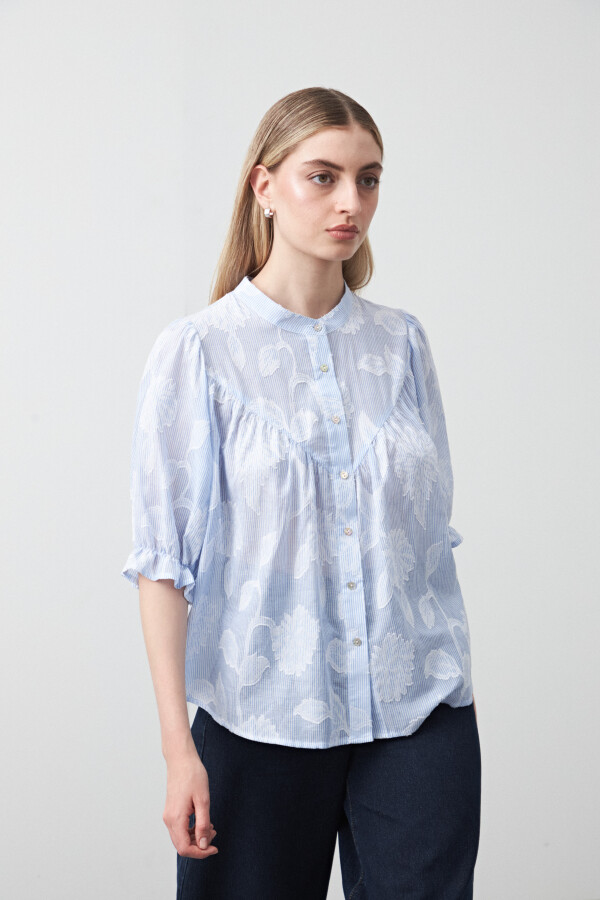 CAMISA TRAZO Celeste