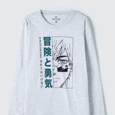 CAMISETA ML MASC MEZCLA CLARO