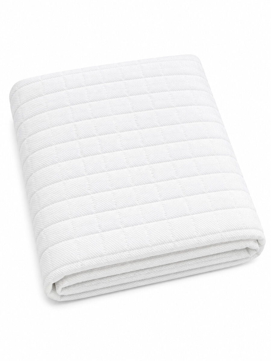 COLCHA CLASSIC CON FUNDA - BLANCO 