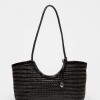 Cartera al hombro Ipanema en cuero curtido natural Negro