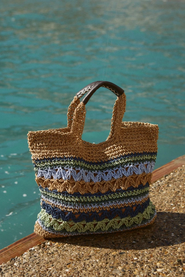 Bolso tejido multicolor