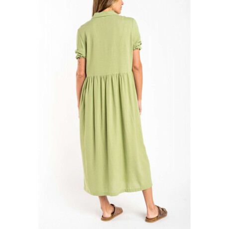 Vestido Lino Pistacho
