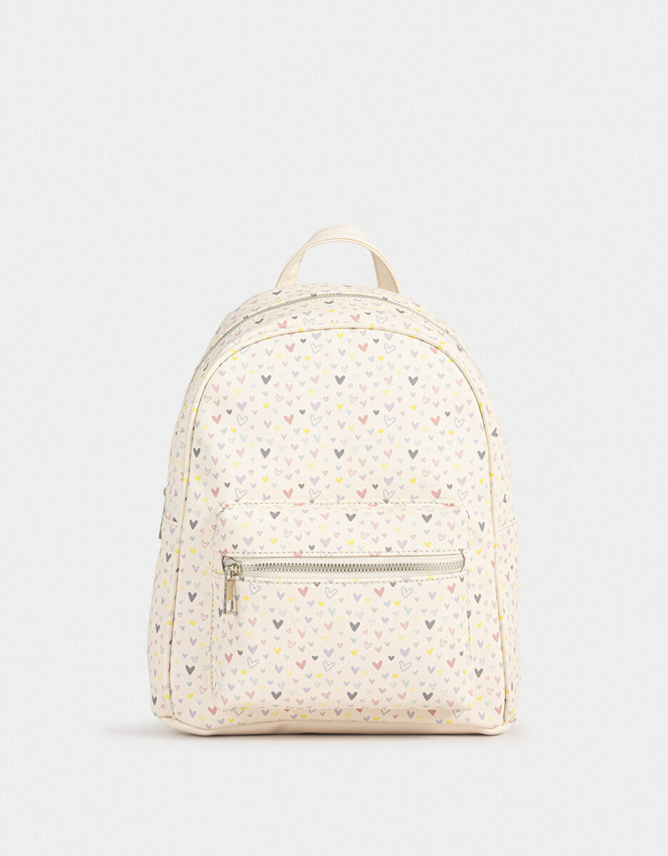 Mochila Estampada Corazones 