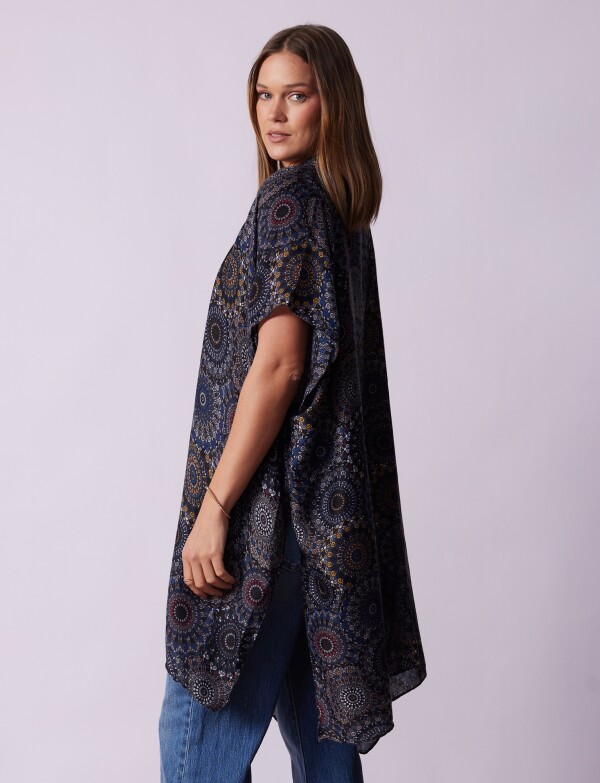 Kimono Printed MULTI/AZUL