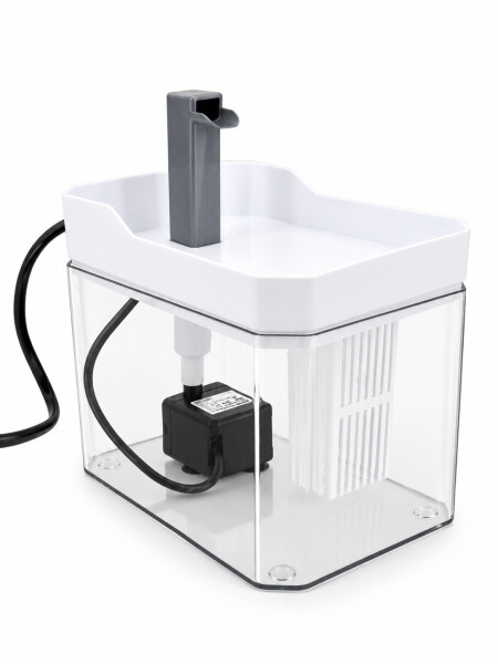 BEBEDERO FUENTE PARA GATOS TRANSPARENTE