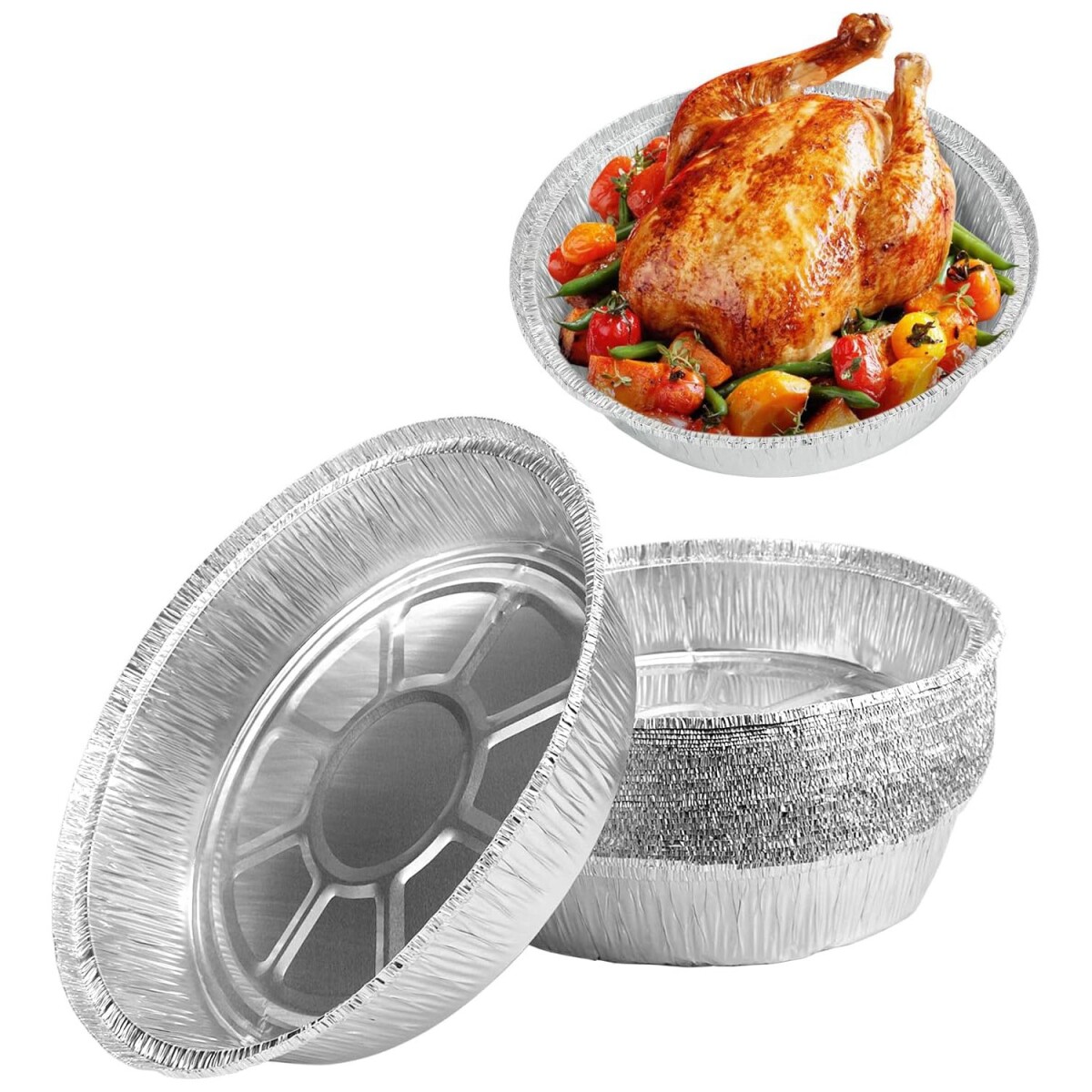 Bandeja Aluminio Freidora De Aire Sin Aceite Descartable X50 