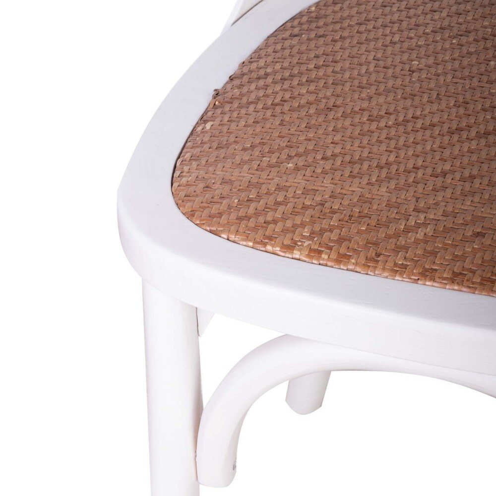 SILLA DE COMEDOR MADERA BLANCO CRUCETA