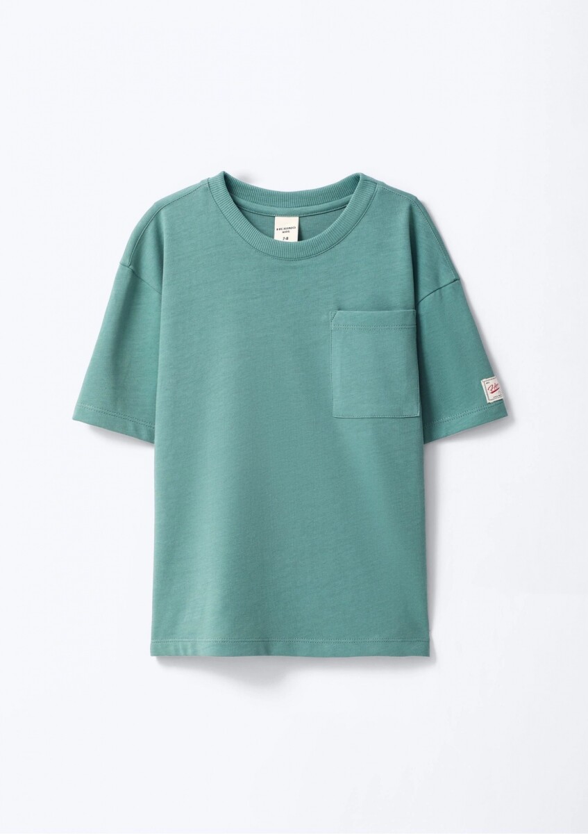 CAMISETA CON BOLSILLO - VERDE 