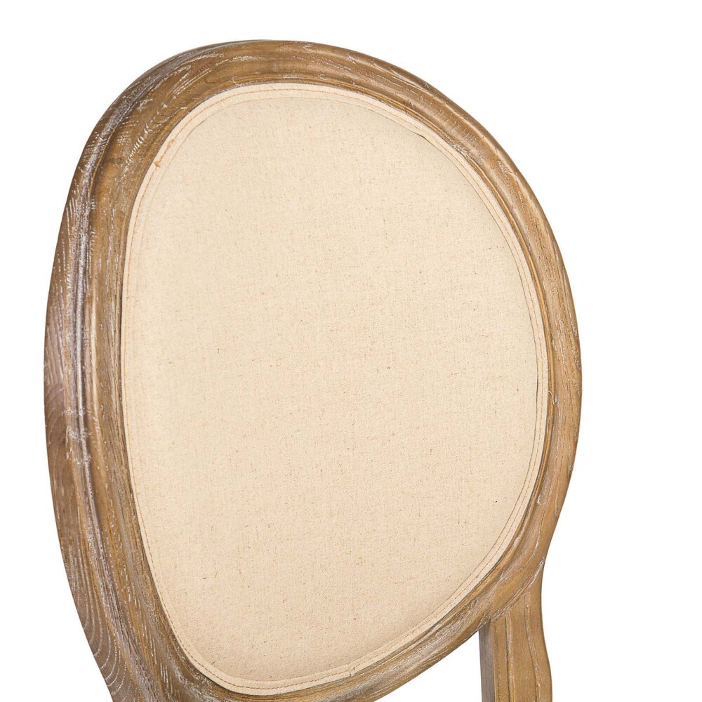 SILLA DE COMEDOR MADERA NATURAL-BEIGE ESTILO LUIS XV