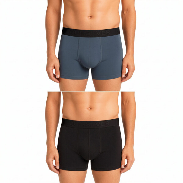 Quiksilver Boxers Hombre - Negro/Azul/Verde Militar Negro-Azul