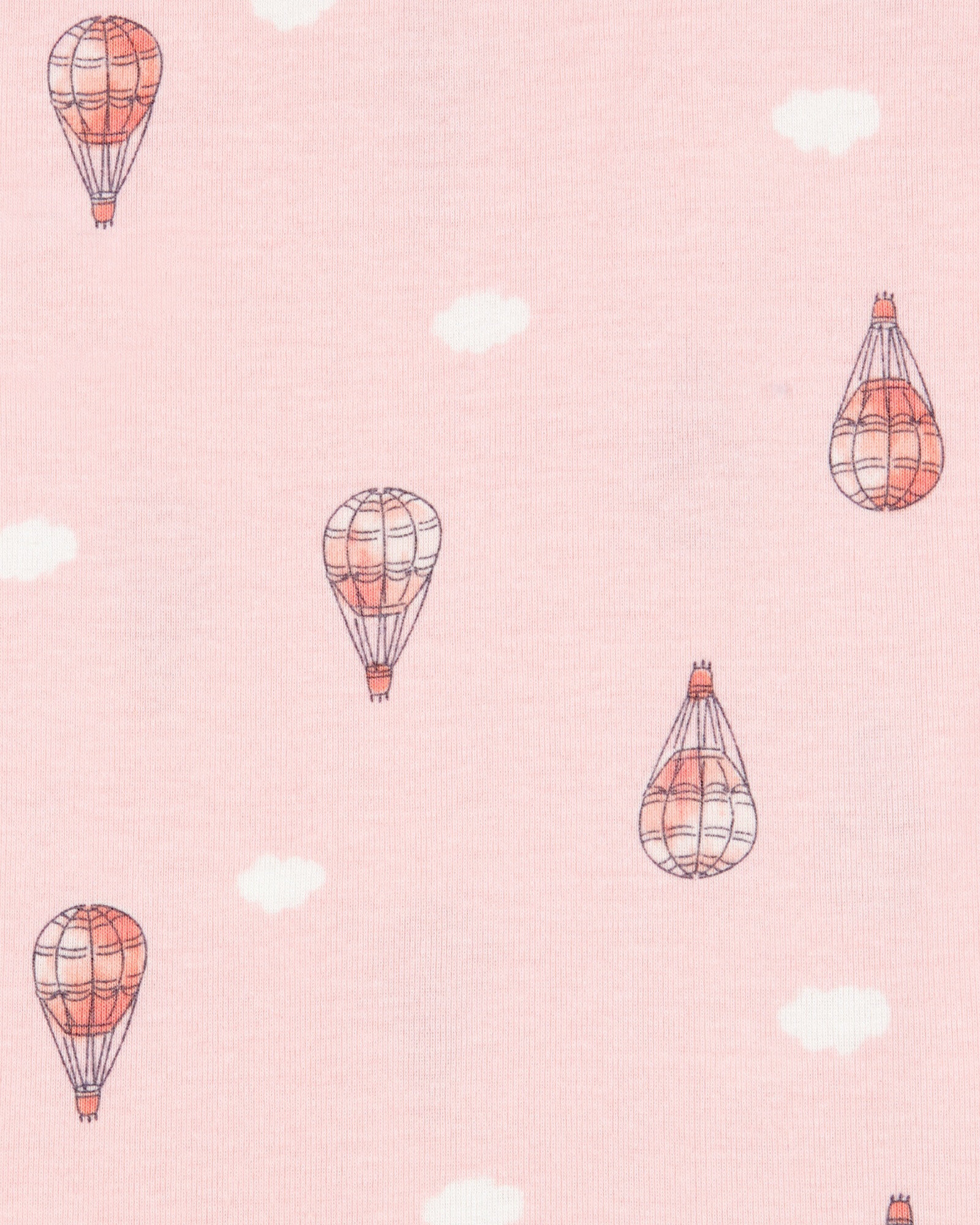 Pijama cuatro piezas de algodón, dos pantalones y dos remeras, diseño globo Sin color