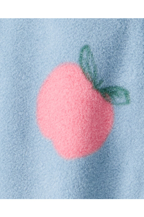 Pijama una pieza de micropolar, con pie, diseño manzanas Pijama una pieza de micropolar, con pie, diseño manzanas