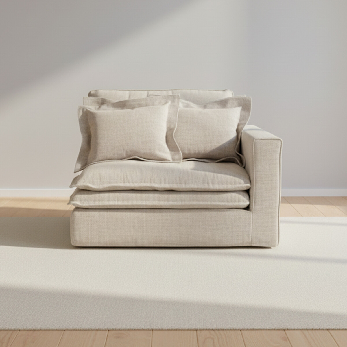 SOFÁ MODULAR - MÁS DE 4 CUERPOS TELA-PREMIUM NATURAL-BEIGE LAZY NATURAL 