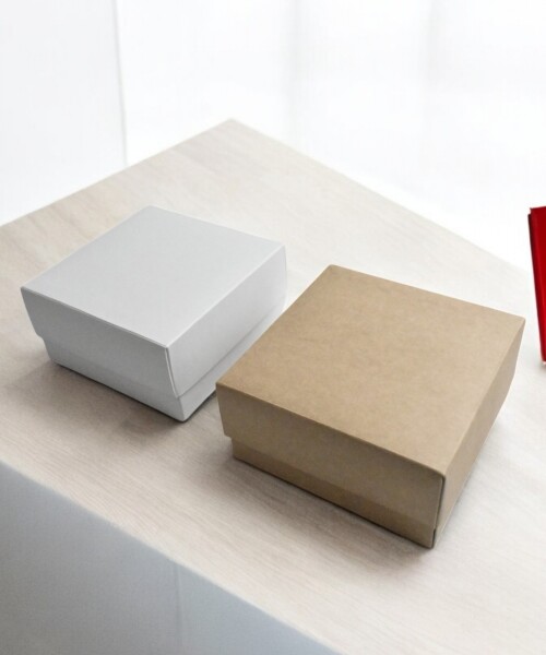 Caja Cuadrada 12x12x6 cm REVERSIBLE BLANCO MADERA