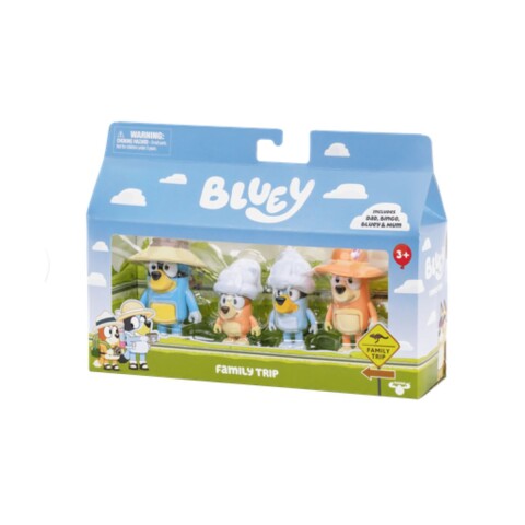 Juego Bluey Set de 4 Figuras Trip