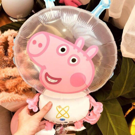 Set Globos Metal Peppa Pig X10 Pcs Cumple +Cinta N11 Cot002004