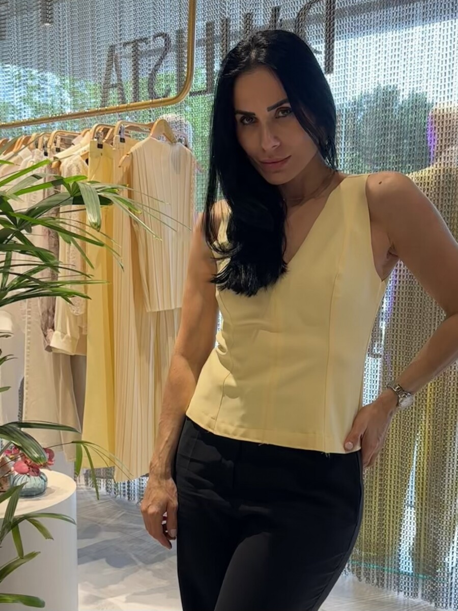 Musculosa Myla - Amarillo manteca 