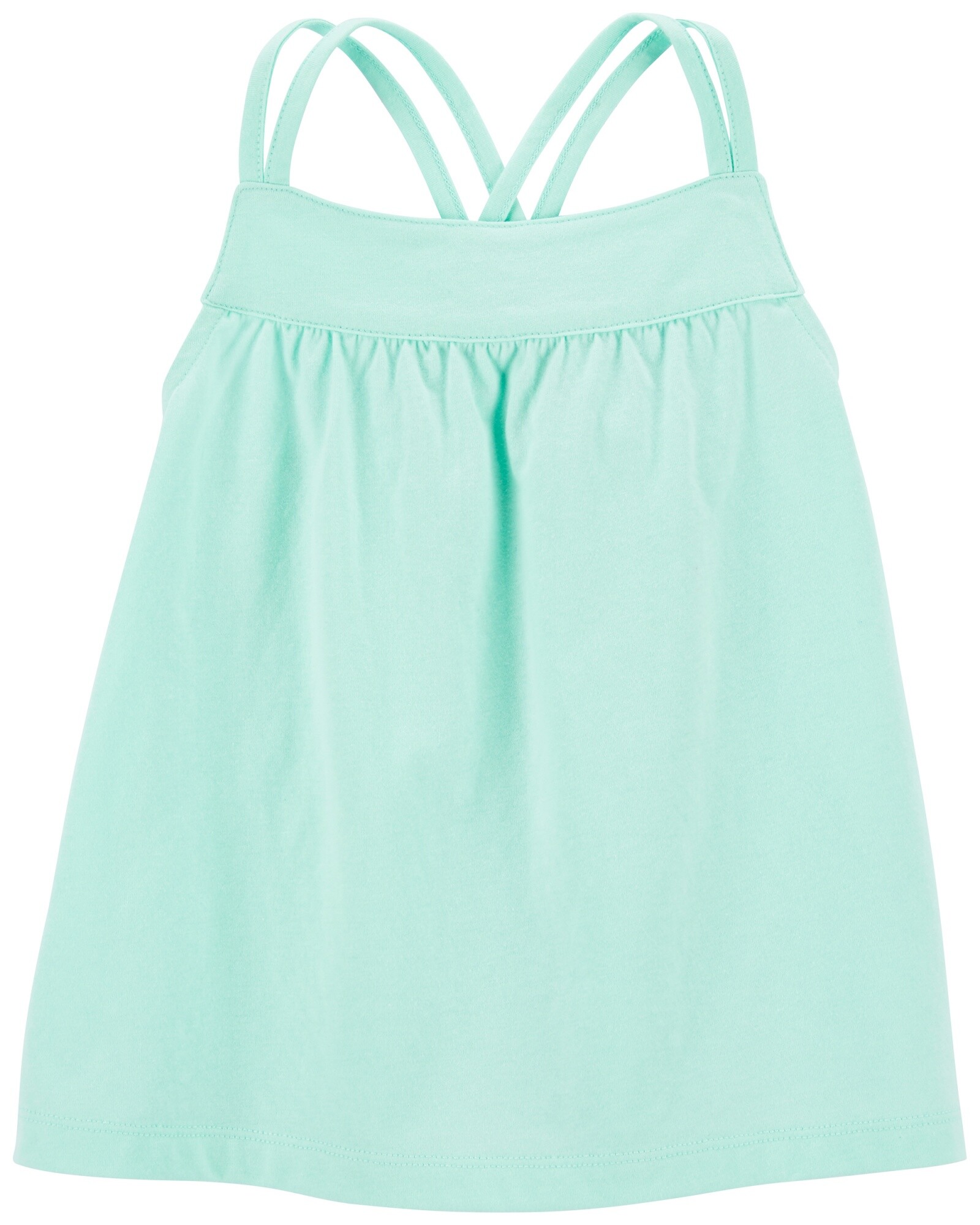Musculosa con tiras cruzadas. Talles 6-24M Sin color