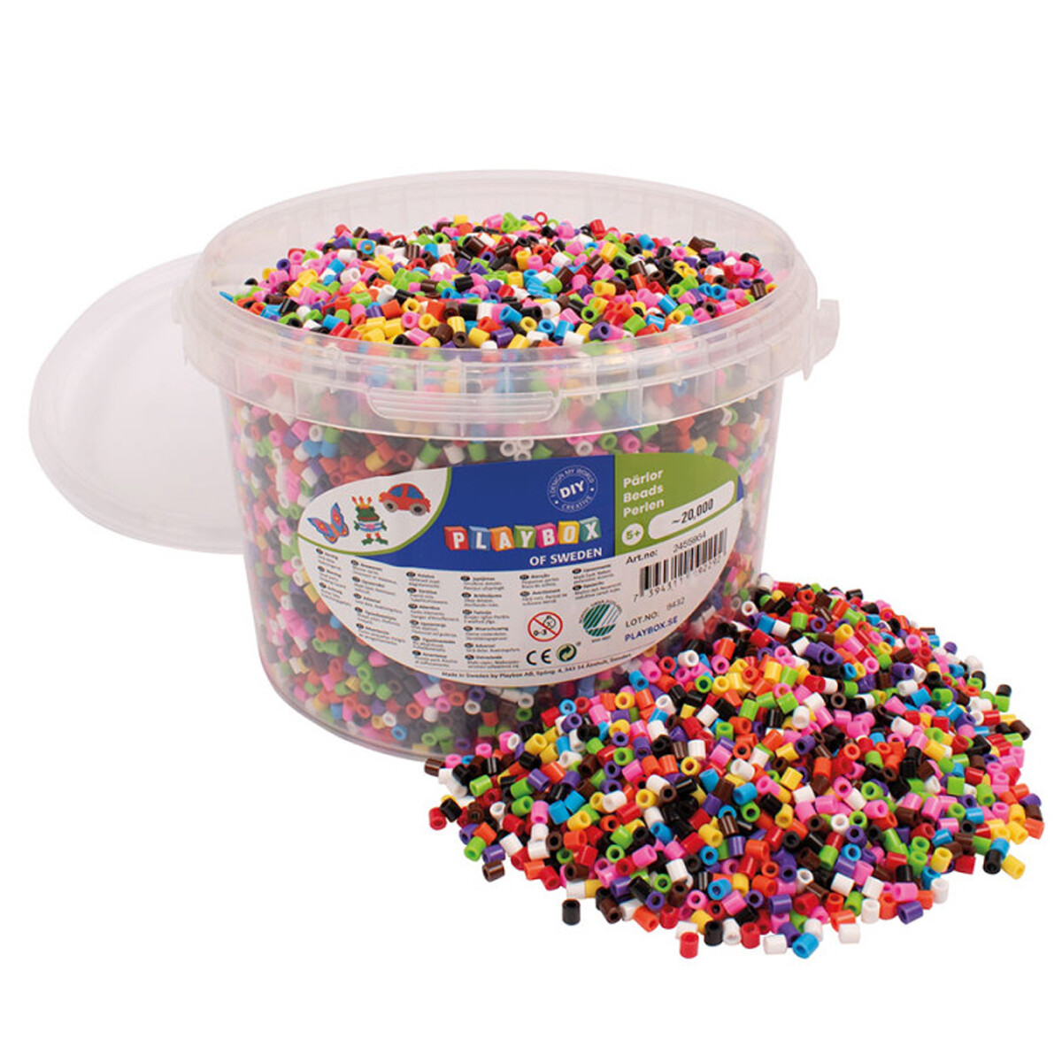 Cuentas para planchar 10 colores 20.000 piezas Hama Beads Playbox 