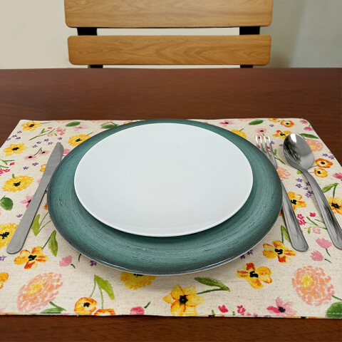 Mantel individual de mesa floral 46x30cm TV1700